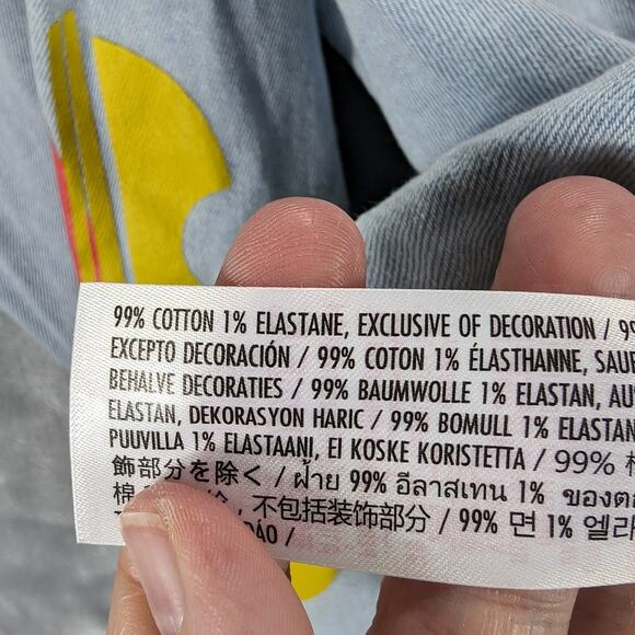 Disney Pixar Soul Jean Jacket Womens 1X Plus Blue Denim Light kidcore Retro - Picture 8 of 8